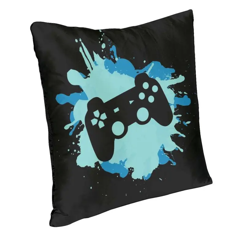 Gaming Gamer Controller Splatter Cushion Cover Sofa Decoration Boy Video Game Gift Square Pillow Case 40x40cm