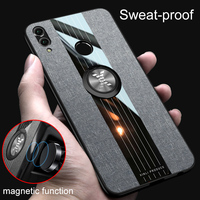 For Huawei Honor 8X Max X10 7X 8S 9X 10 30 Lite 10i 20i Case Fabric Magnetic Ring Phone Cover Honor Note View 10 20 30 Play Case