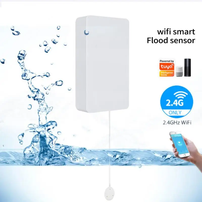 WiFi Smart Tuya Home Alarm Water Leakage Alarm Independent Water Leak Sensor Detector Flood Alert Overflow Security Alarm System