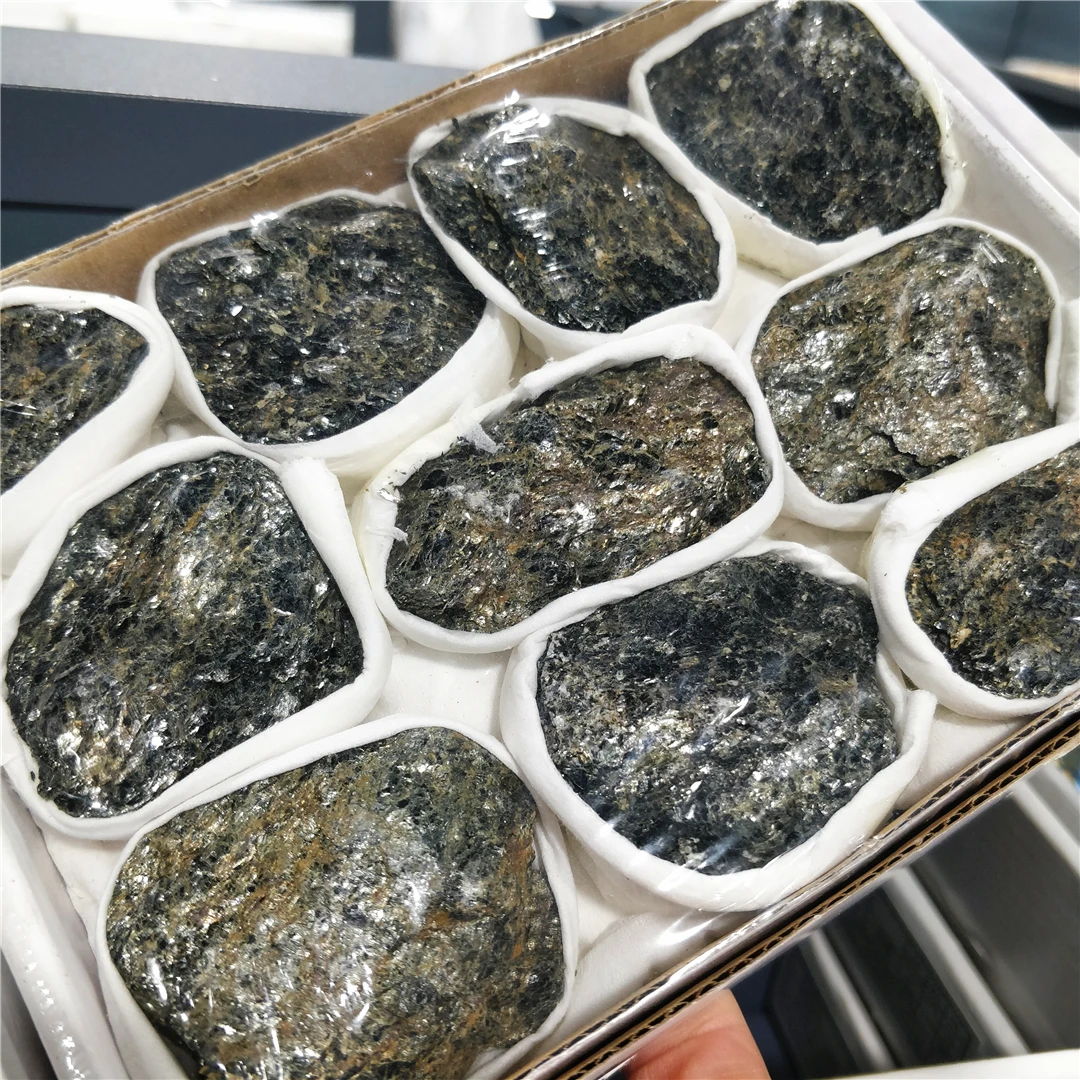 Natural Raw Rough Biotite Quartz Crytsal Gift Box Black Mica Rock Specimens Collections Set Of Stones And Minerals Gemstones