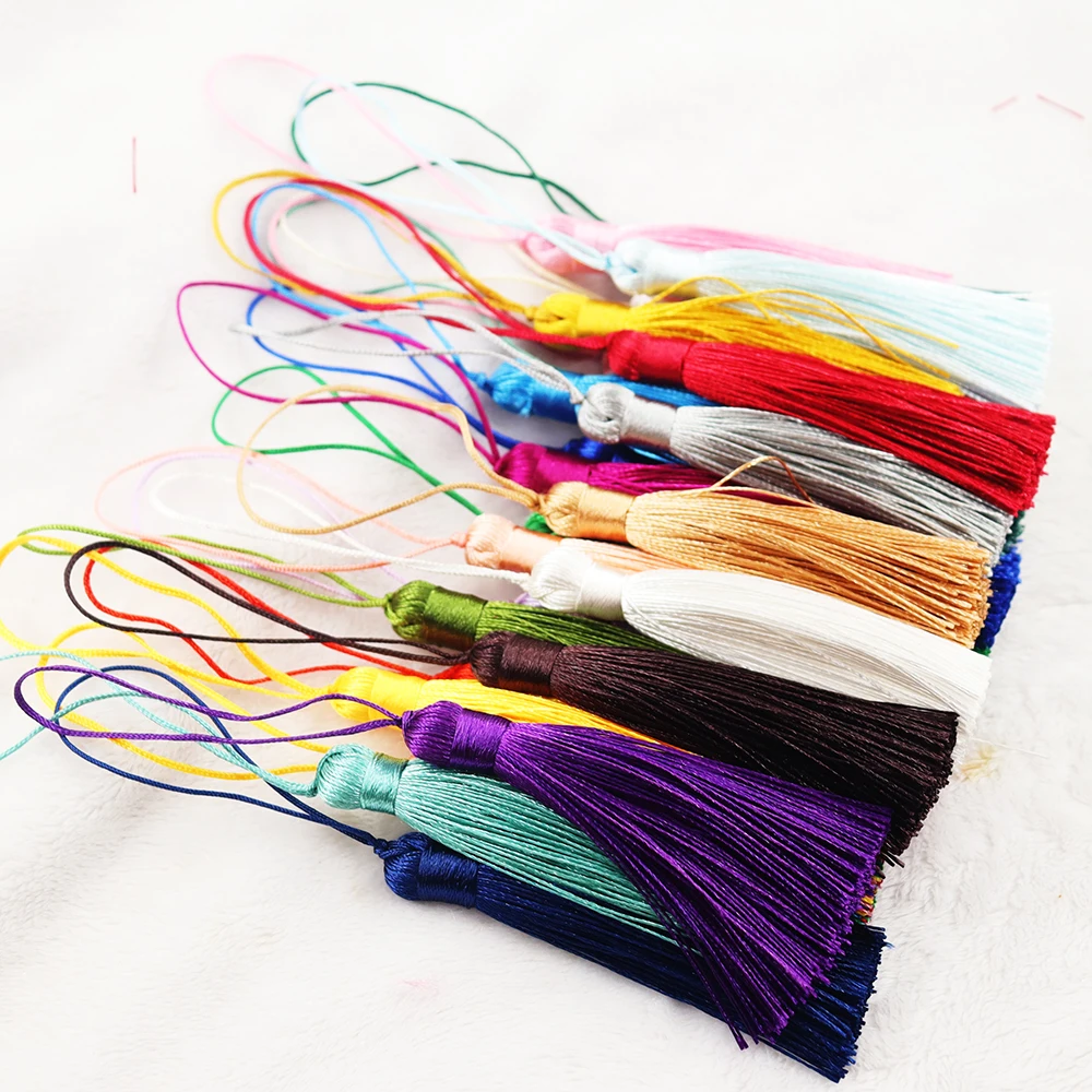 5-10pcs  8+8 cm Long Tassel Pendant Cotton Silk Tassel Brush Crafts Handmade DIY Making Jewelry Finding Accessories