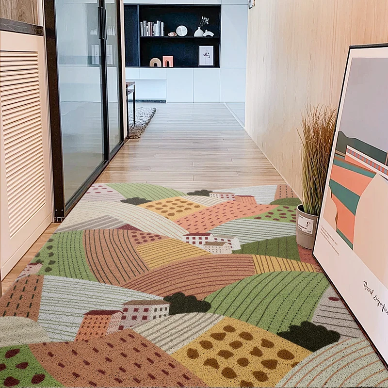 

Silk Loop Entrance Door Mats Can Be Cut Dirt-resistant Home Kitchen Mat Bath Mat Anti-slip Mats Carpet Custom Hallway Door Mats