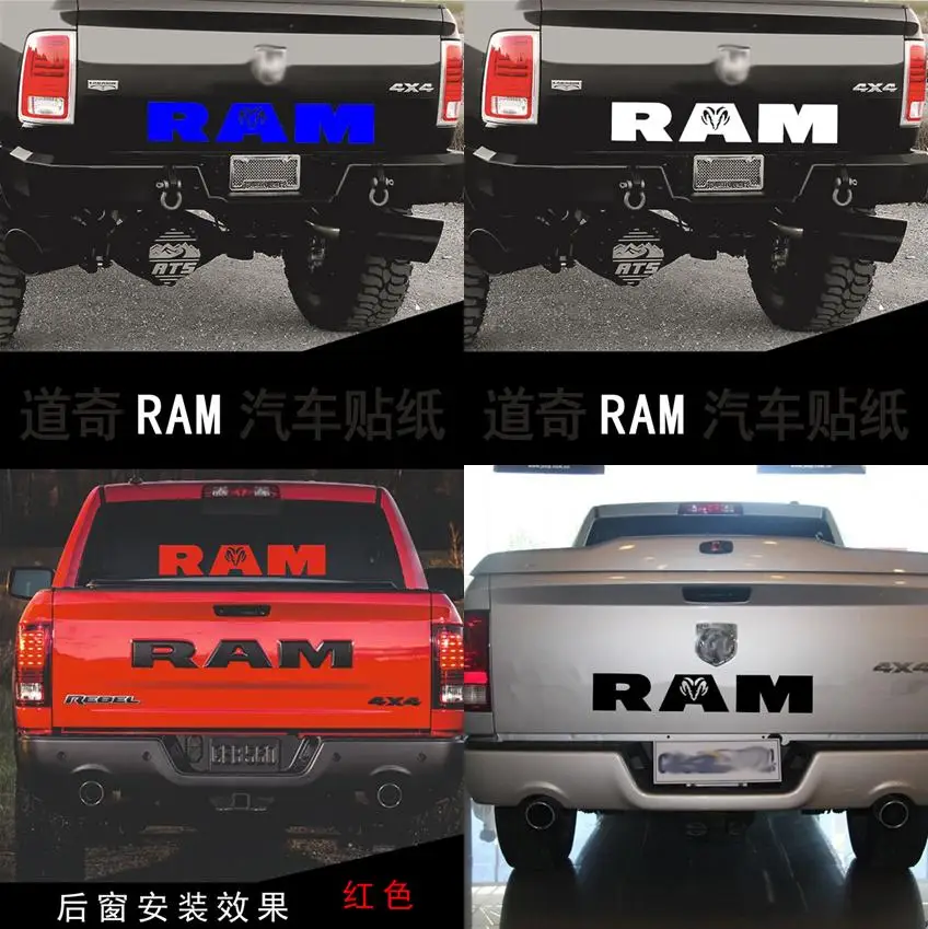 Car Accessories Car Goods For Dodge Ram Head 1500 2500 3500 Trunk Sticker Car Vinyl Decal Stickers Ram Personality Stickers