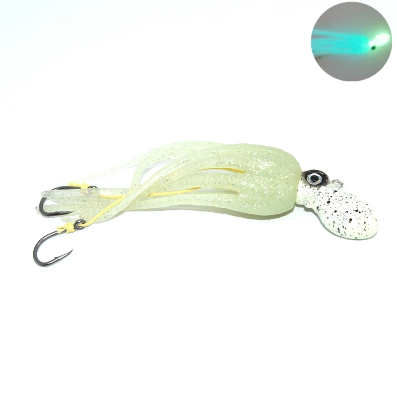 TAKEDO LG01 200g Octopus Lead Jig Head UV TPR With Hook Soft Fishing lures