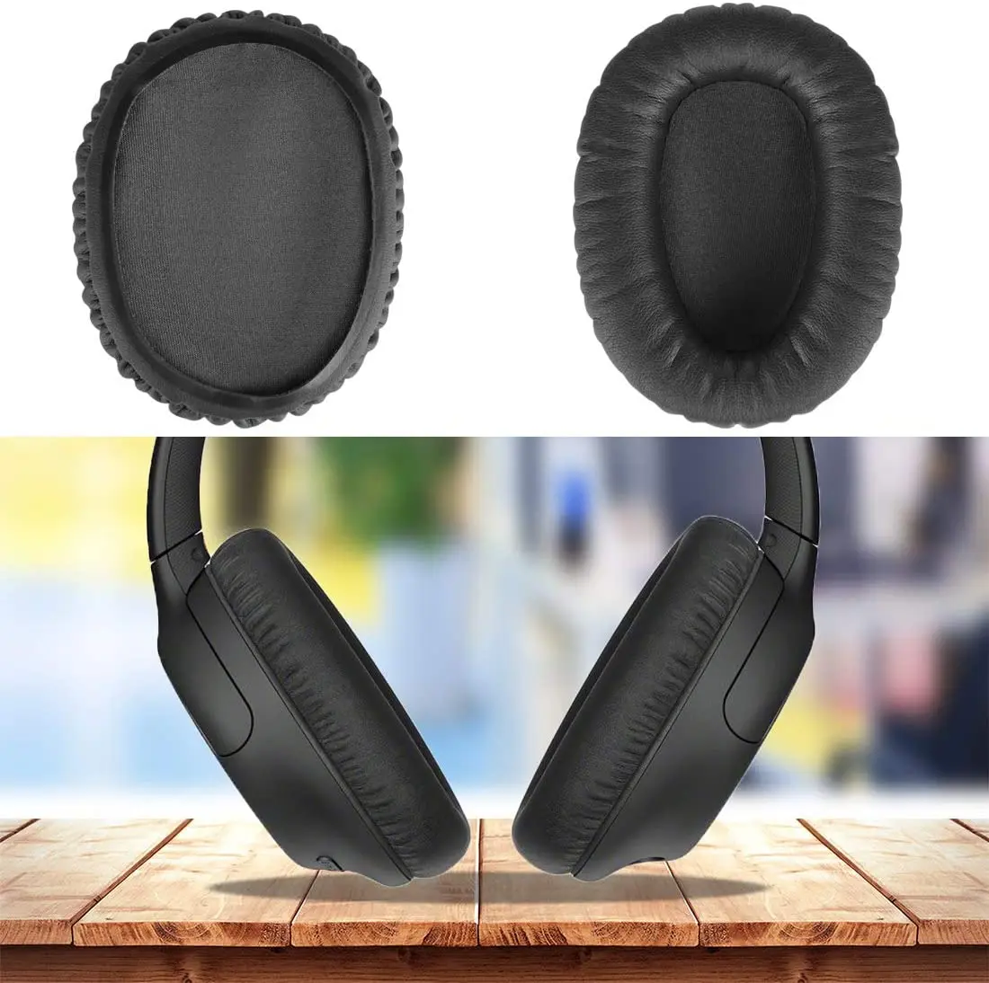 Almofadas de orelha de couro de proteína quickfit para sony WH-CH700N, WH-CH710N, fones de ouvido substituição earpads/almofada de orelha/copos de ouvido, fone de ouvido