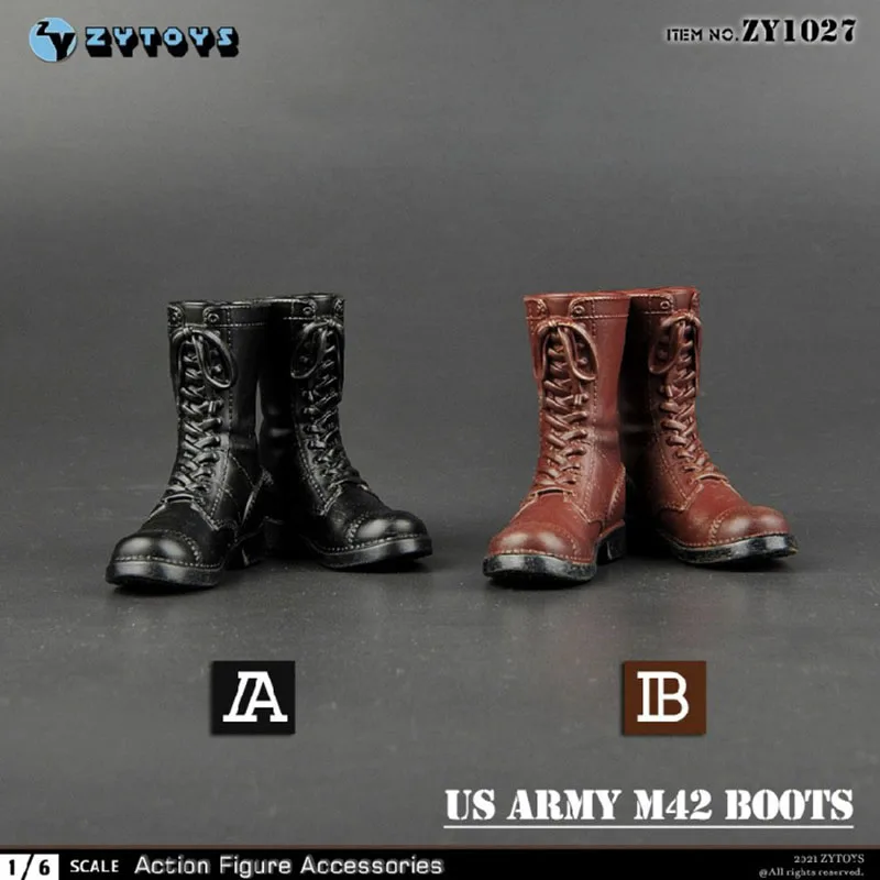 ZYTOYS ZY1027 scala 1/6 U.S. Army M42 stivali da combattimento soldato maschio scarpe vuote modello Fit 12 \'\'Action Figure bambole del corpo