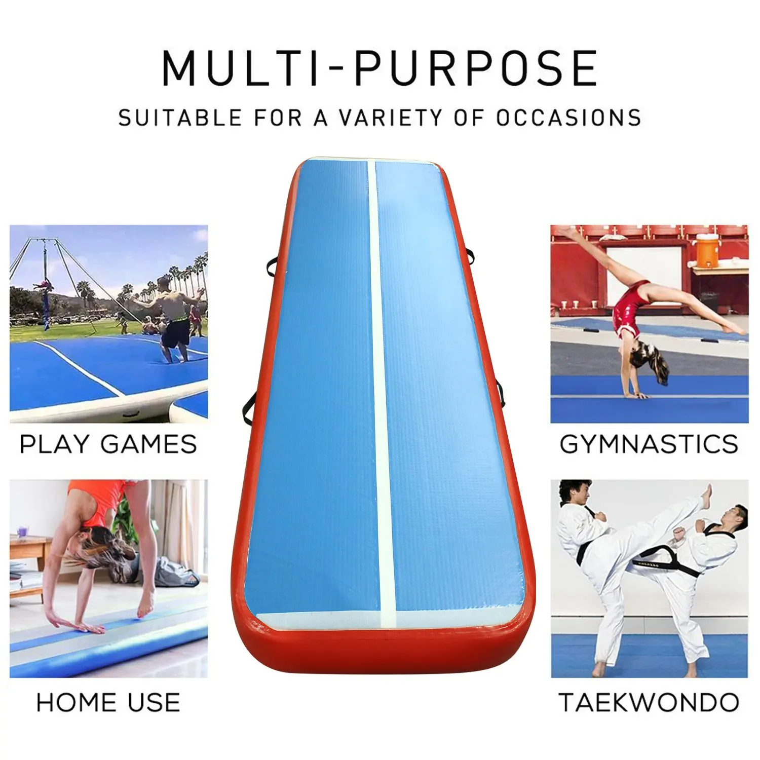 Free Shipping 10ft 13ft 16ft Inflatable Air Gymnastics Mat Training Mats Inflatable Tumble Track Gymnastic Mats With Pump