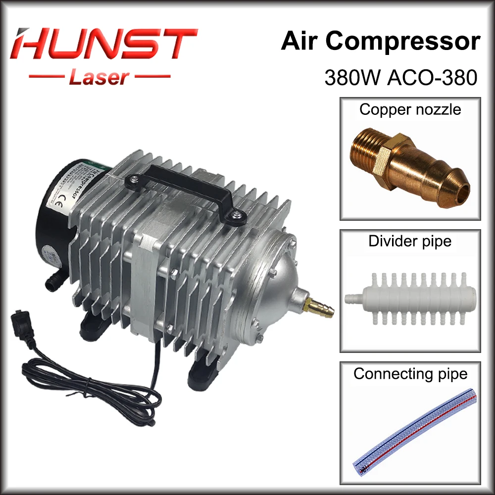 

Hunst 380W Air Compressor Electrical Magnetic Air Pump，220V ACO-380 for CO2 Laser Engraving Cutting Machine.