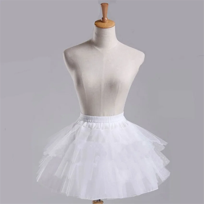 Top Qualität Lager Weiß Schwarz Ballett Petticoat Tüll Rüschen Kurzen Krinoline Braut Petticoats Dame Mädchen Kind Unterrock