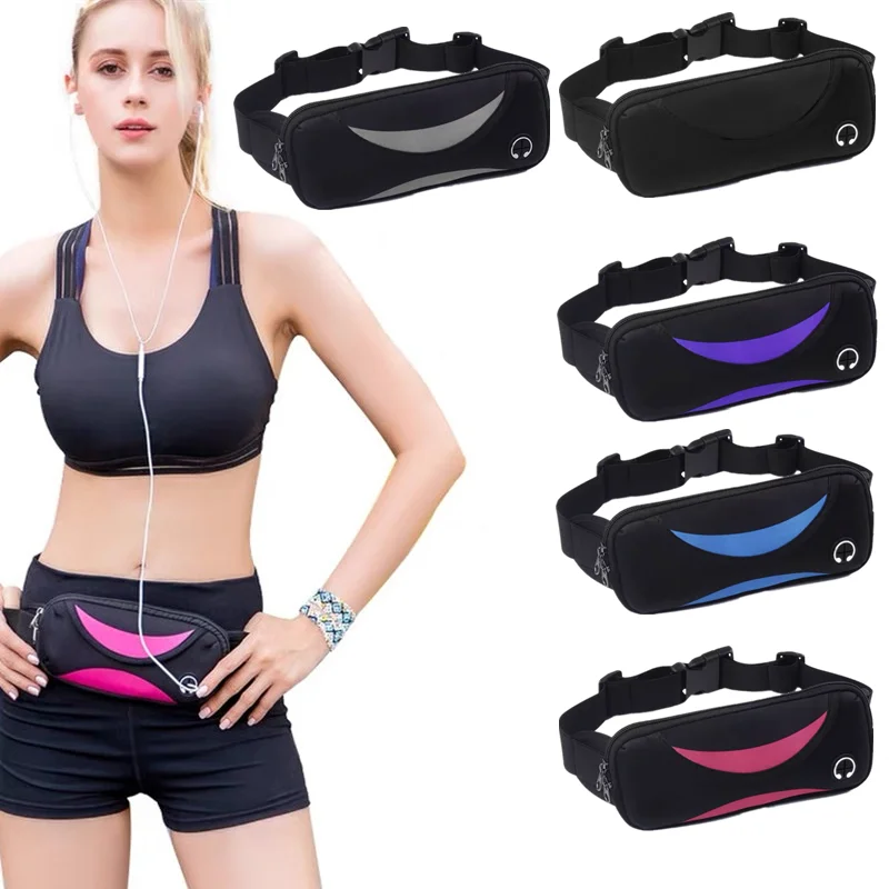 Unisex impermeável Running Waist Bag, Saco do suporte do telefone móvel, Pacote de esportes, Ginásio Fitness, Cinto Saco