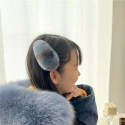 Real Rabbit Fur Clip Womens Headwear Hair Accessories Soft Fluffy hairpin Genuine Fur Cute Hearpin Female Hairclip Glitter