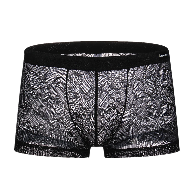 Sexy Men Boxer Underwear Cueca Masculina Boxers Lace Breathable Soft Underpants Homme Calzoncillos Men Boxer Shorts Male Panties