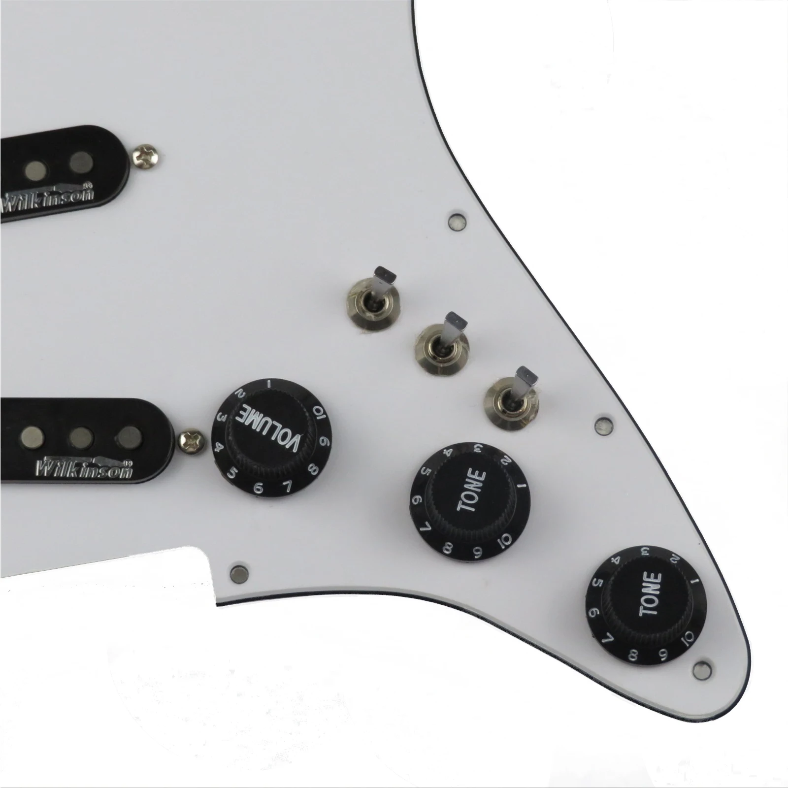 Prewired Pickguard 7-Way Type Fully Loaded Wilkinson SSS Ainico 5 Single Coil Set