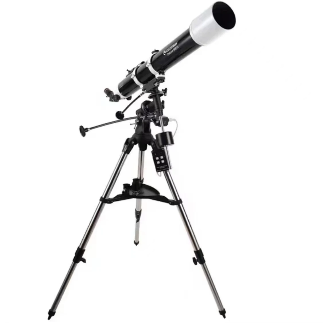 

CELESTRON DX 90EQ Профессиональный астрономический телескоп 90/910 мм преломление EQ2 экваториальное крепление Улучшенный штатив из нержавеющей стали