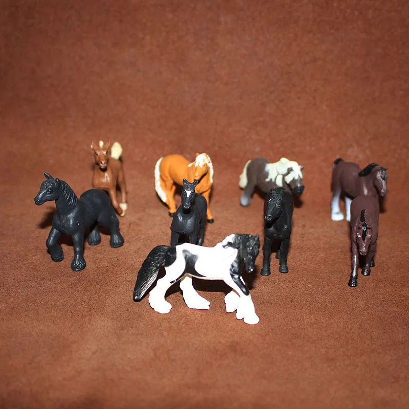 

pvc figure model toy little horse 9pcs/set