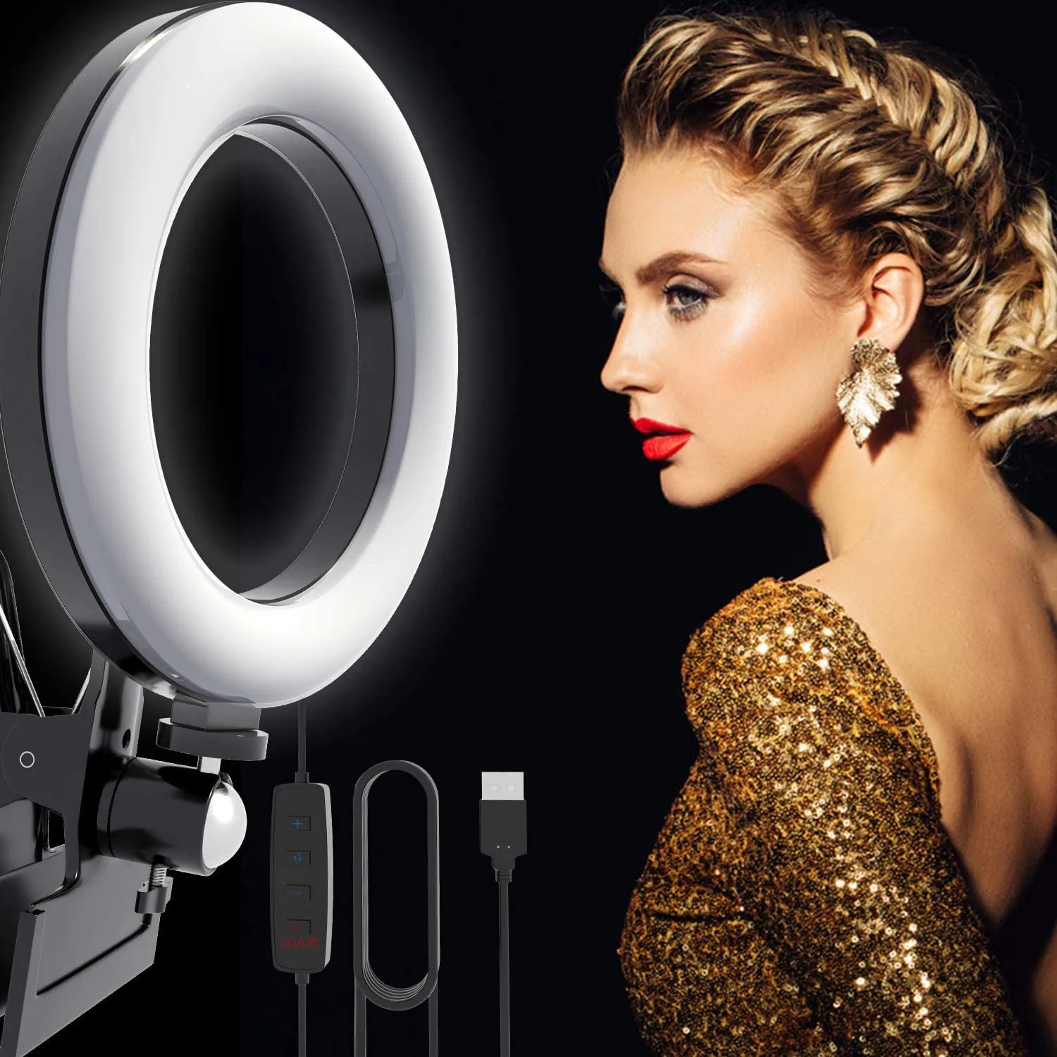 26 Cm Led Light Ring with Tripod for Mobile Support Studio Clamp Selfie Ring Light Rim for Photography Ringh Rong Lite Lighting