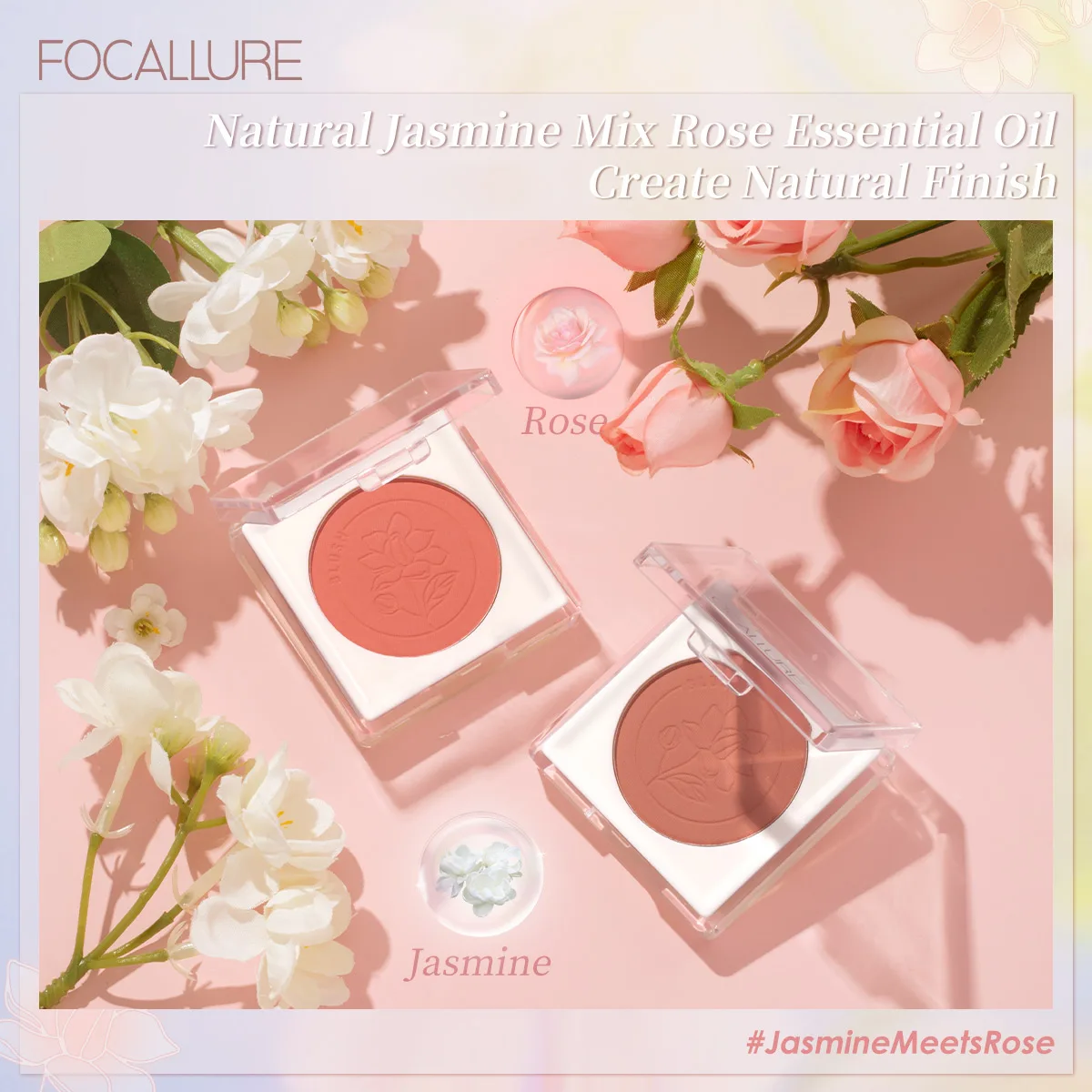 FOCALLURE 11 Colors Blush Makeup Palette Mineral Powder Red Rouge Lasting Natural Nude makeup Pink Blush Cosmetic