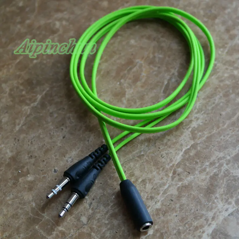 Aipinchun 3.5mm 4-Pole CTIA Female to 3-Pole Jack Male 100cm Audio Cable for Headphone Earphone with Mic Connect to Laptop PC