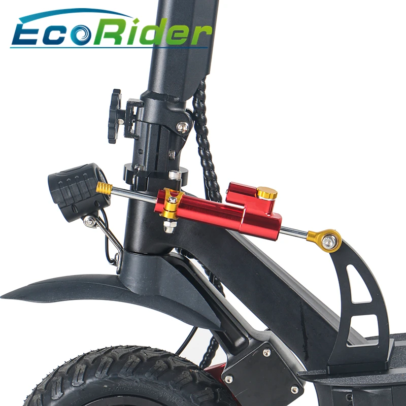 Ecorider E4-9 Anti-Skid Front of off-road Electric Scooter Damper Non-destructive installation For KUGOO G BOOSTER SCOOTER