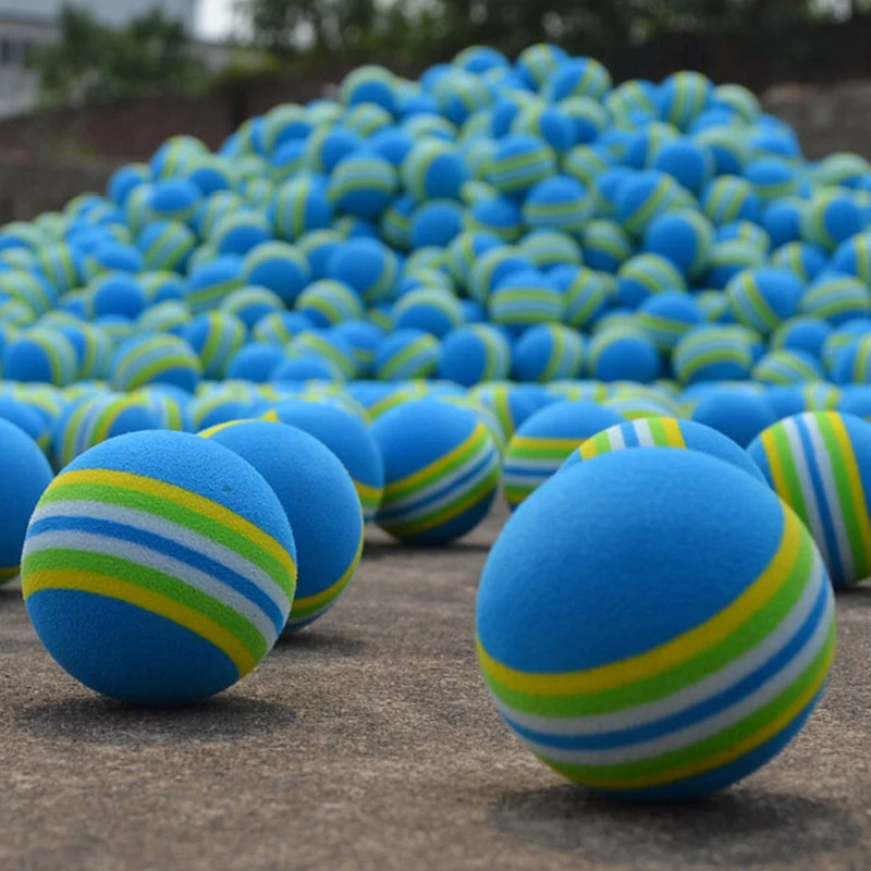 1-10-20 PCS Soft Foam Rainbow Golf Ball Golf Training Indoor Balls Practice Indoor Balls Sponge Ball Pet Toy Ball Dog Toy Ball