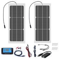 20W Outdoor Portable Solar Charger 18V 10W Flexible Solar Panel Kit For Travel Camping Phone Car Battery Charging Generator