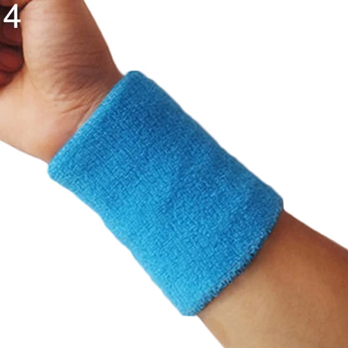 1Pcs Wrist Sweatband Tennis Sport Wristband Volleyball Gym Wrist Brace Support Sweat Band Towel Bracelet Protector For Outdoor