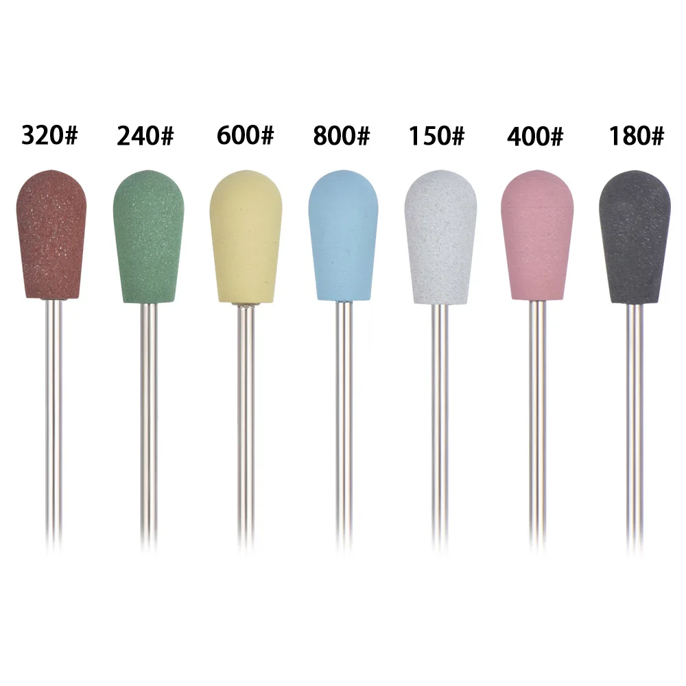 Fräser für Maniküre Gummi Silikon Steine Nagel Bohrer Maschine Maniküre Zubehör Nagel Puffer Polierer Schleifer Werkzeug