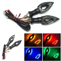 2pcs/Lot 12V Modified LED Motorbike Turning Signal Lights for Kawasaki Yamaha Honda All Motorcyles Red Blue Green Flasher Winker