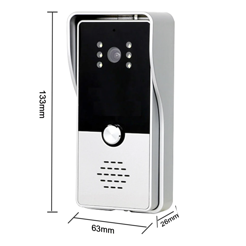 Homefong 7 Inch 1080P Touch Screen Tuya Wifi Video Intercom System Record Motion Detection Wireless Video Door Phone Doorbell