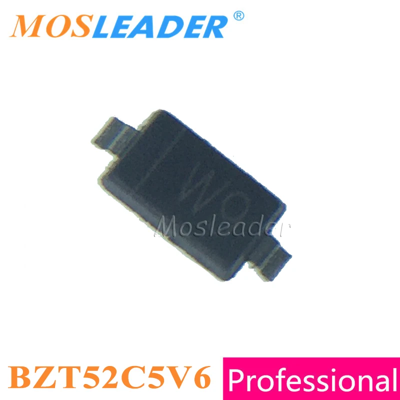 Mosleader 3000PCS SOD323 SOD123 5V1 5V6 6V2 6V8 5.1V 5.6V 6.2V 6.8V BZT52C5V1 BZT52C5V6 BZT52C6V2 BZT52C6V8 0805 1206 Chinese