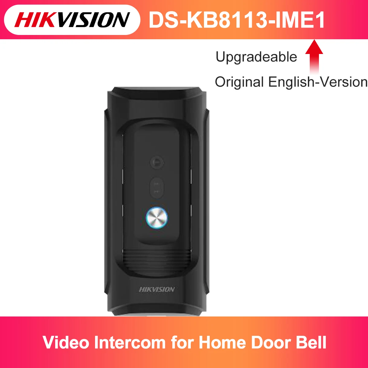 Hikvision-intercomunicador de vídeo para puerta de casa, timbre POE con cámara HD de 2MP, DS-KB8113-IME1, HIK-CONNECT