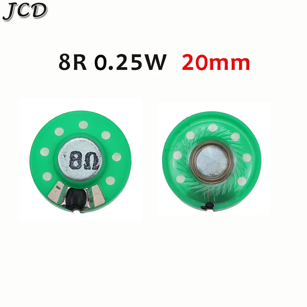 JCD 1pcs Ultra-thin speaker Doorbell horn Toy-car horn 8/16/32 ohms 0.5W 0.25W 8R 16R 32R speaker 20 21 23 27 29 mm Diameter