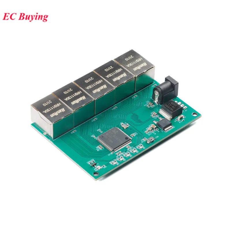 5 Port Switch Module 1000M 100M ACTIVE Network Full Gigabit Ethernet Block Based RTL8367RB Giga-PHY DC 5V 2A LED Indicator Board