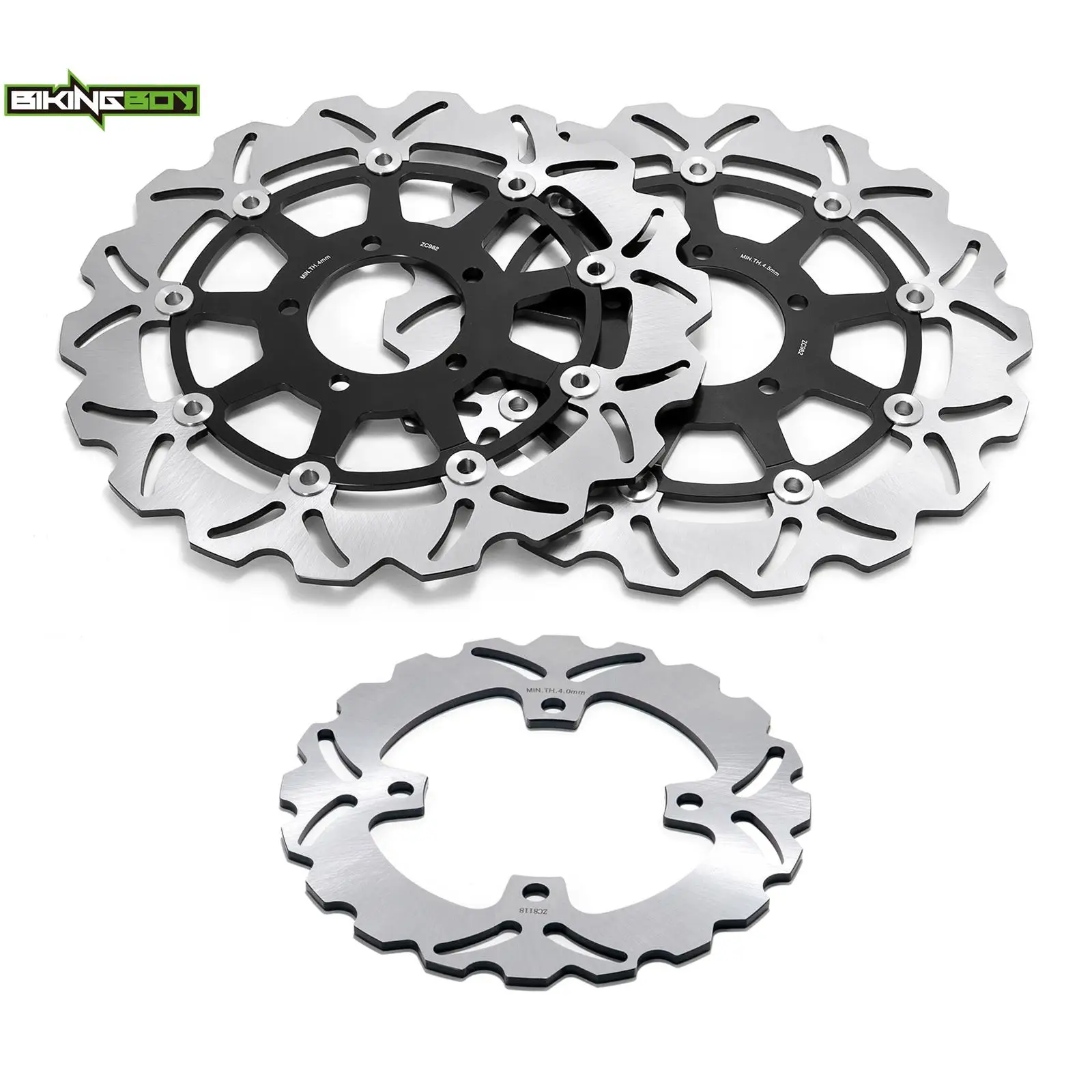 Front Rear Brake Discs Rotors For Ninja ZX6R 636 / ABS 19-23 ZX10R / ABS 08 09 10 11 12 13 14 15 16 17 18 20 21 22 ZX10RR 17-23