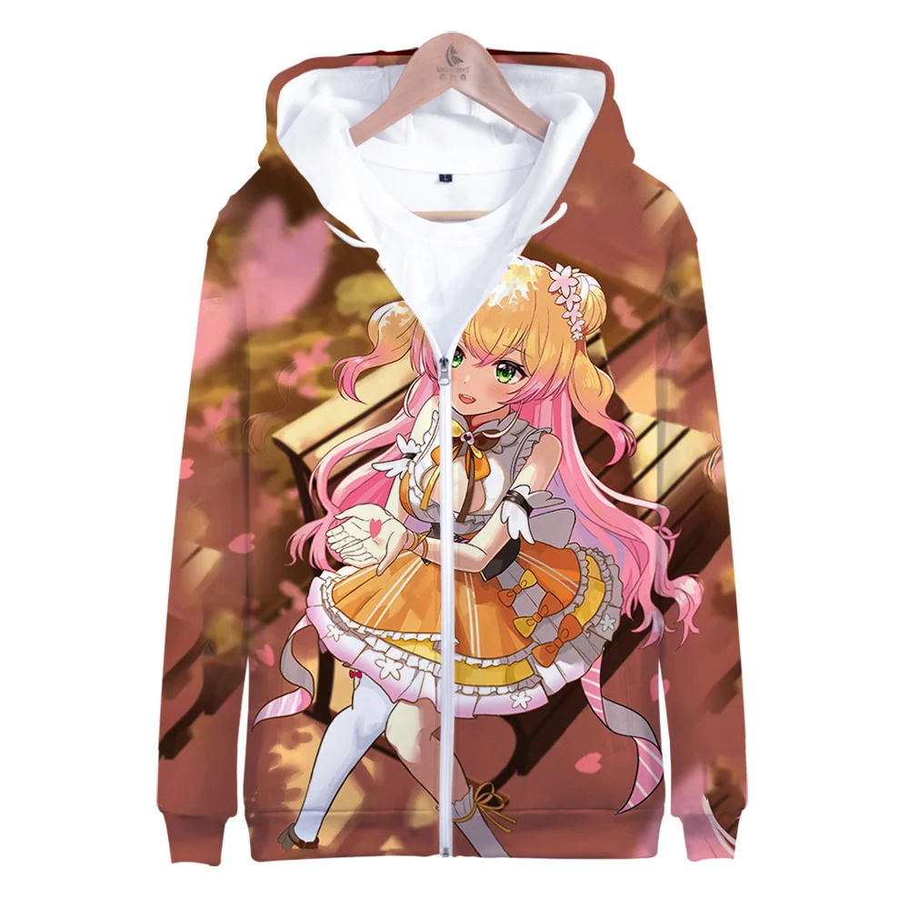 

HOLOLIVE VTuber Momosuzu Nene 3D print autumn winter Holiday passionate style Men/Women Streetwear Style Zip Kawaii hooded