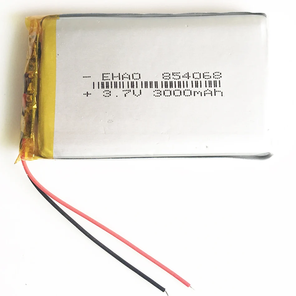 Batería recargable de polímero de litio lipo de 3,7 V 3000 mAh 854068   para GPS power bank Tablet PC PAD PDA Laptop