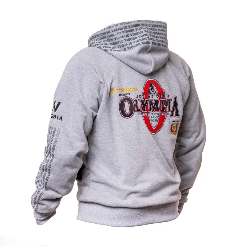 New OLYMPIA Men Gyms Hoodies Gyms Fitness Bodybuilding Sweatshirt Pullover Sportswear Male Workout Hooded Jacket Clothing