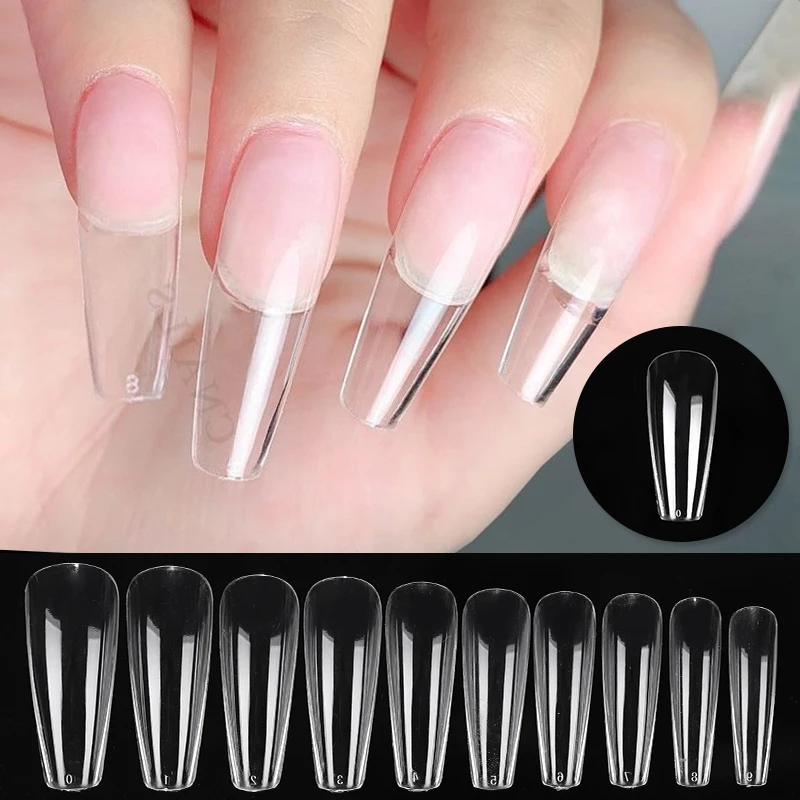 1Bag Matte Press On Nail Tips Full Cover False Nail Oval Almond Sculpted Fake Nail Artificial Soft Gel Nail Tips Art Accessories