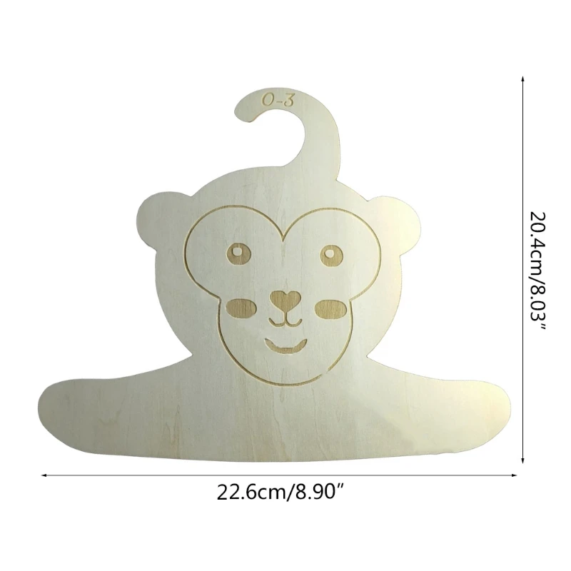 8Pcs/Set Baby Closet Dividers Cartoon Animal Shaped Kid Clothes Organizing Tool Save Space Baby Wardrobe Separator for 0-24