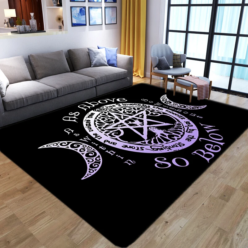 

Dreamlike Moon/star 3D Printed Rug Soft Flannel Home Carpet Kids Play Mats Child Room Magic circle Decor Carpets for Living Room