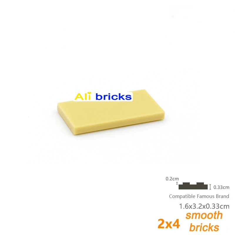 100pcs DIY Building Blocks Figures Bricks Smooth 2x4 Educational Creative Size Compatible With 87079 Plastic Toys for Children