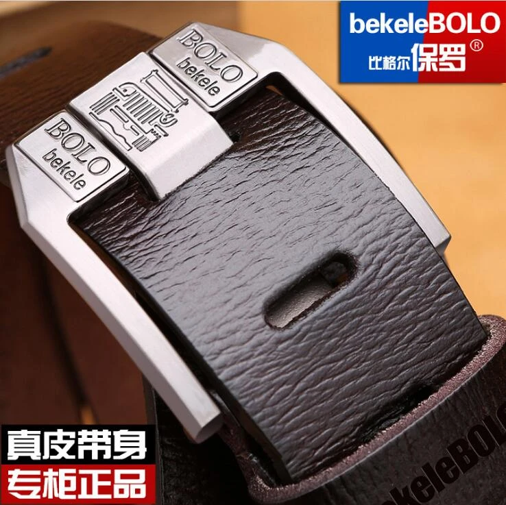 

Belt For Men Genuine Real Leather Cowhide Cowskin Casual Pin Buckle High Top Quality Young Male Strap Jeans Denim New Hot Men's