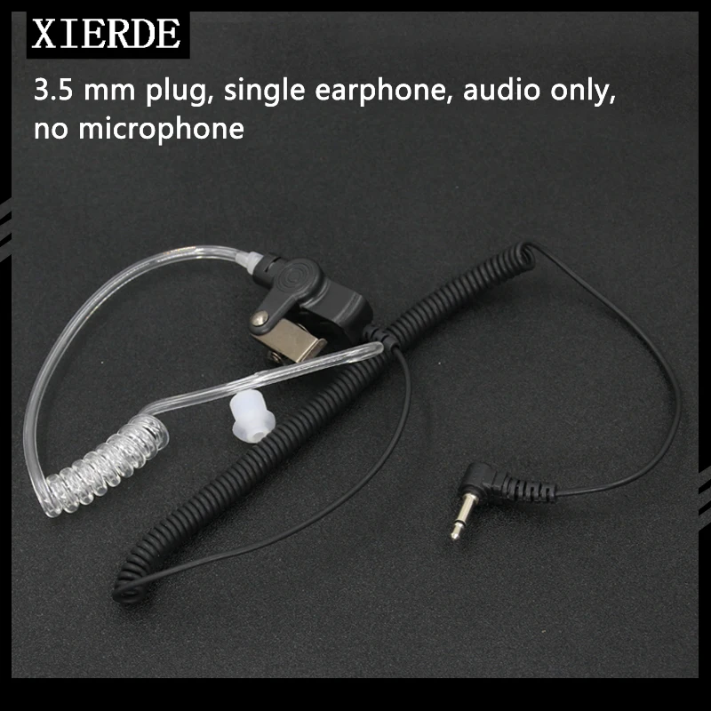 3.5 mm jack for listening only an earphone, one headset for headphones, transparent, get only a hidden speaker tube