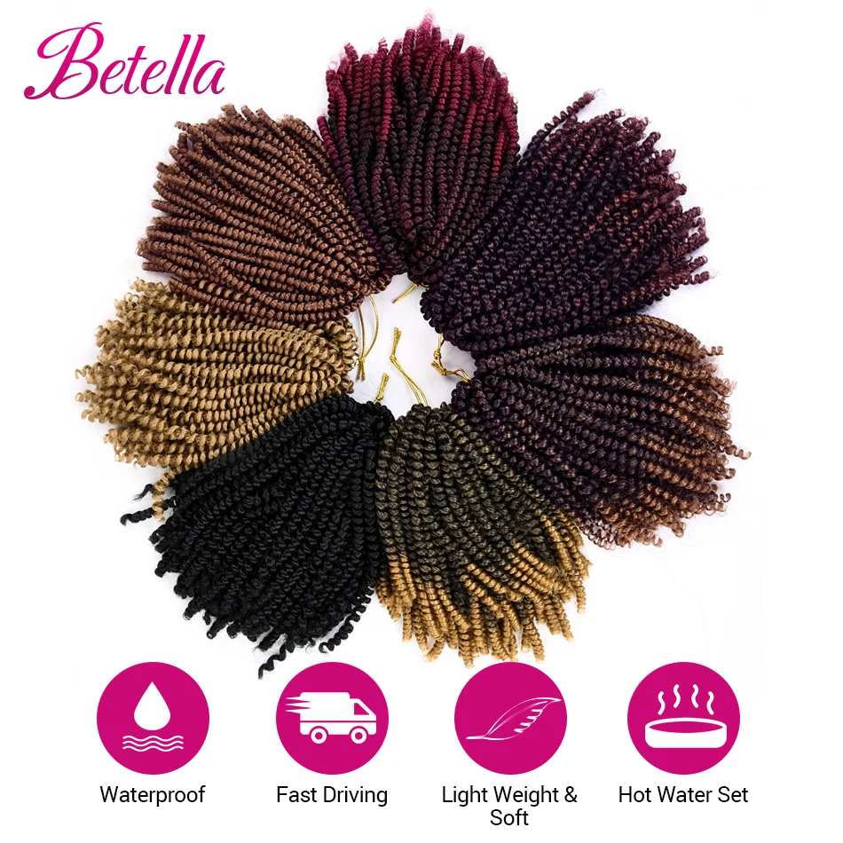 Ombre Spring Twist Trança de cabelo Sintético Crochet Braids Passion Twist Pre-Twist Crochet Hair Extensions Jamaica Bounce Twist