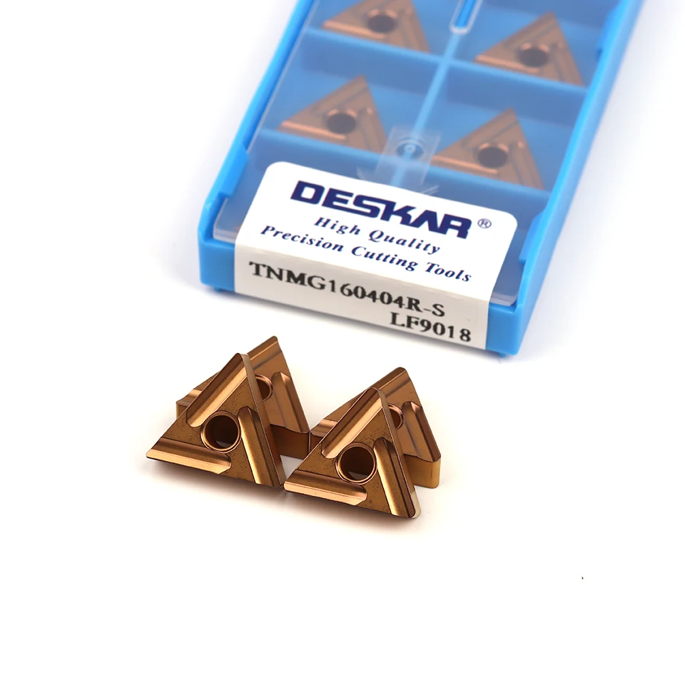 Imagem -02 - Deskar Original Cnc Torno Ferramenta de Alta Qualidade Carboneto Ferramenta Tnmg160404r-s Tnmg160404l-s Tnmg160408r-s Tnmg160408l-s Lf9018