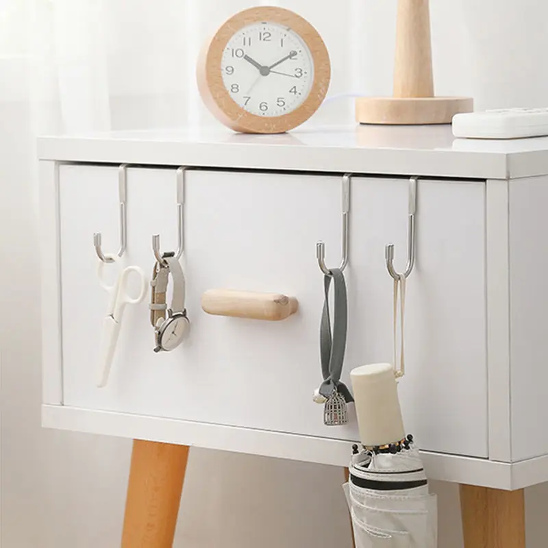 Appendiabiti porta in acciaio inossidabile 304 gancio posteriore cucina a forma di S cappello da bagno asciugamano appendiabiti appendiabiti piccolo gancio-visiawu