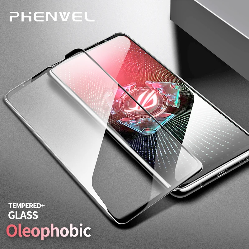 2Pcs Oleophobic Glass For Asus Rog Phone 5 Full Cover Screen Protector For Rog Phone 5 Pro 3 Tempered Glass Film