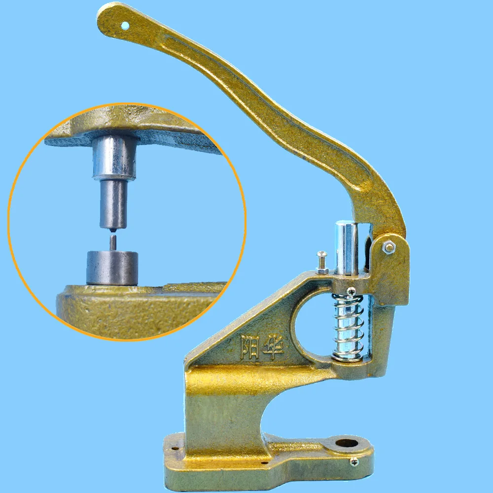 Hand press machine ToolKit used for Plastic buttons/Prong snap/S-spring/O-spring fastener/Eyelet Washer/opened/closed rivets