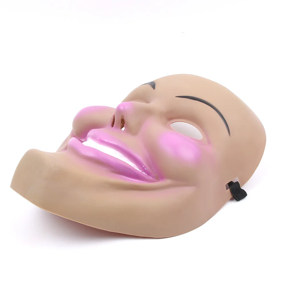 Máscara de la purga de la película de Halloween, 1 piezas, película de terror, vestido de fantasía, Kiss Me God, máscara de ojo sonriente