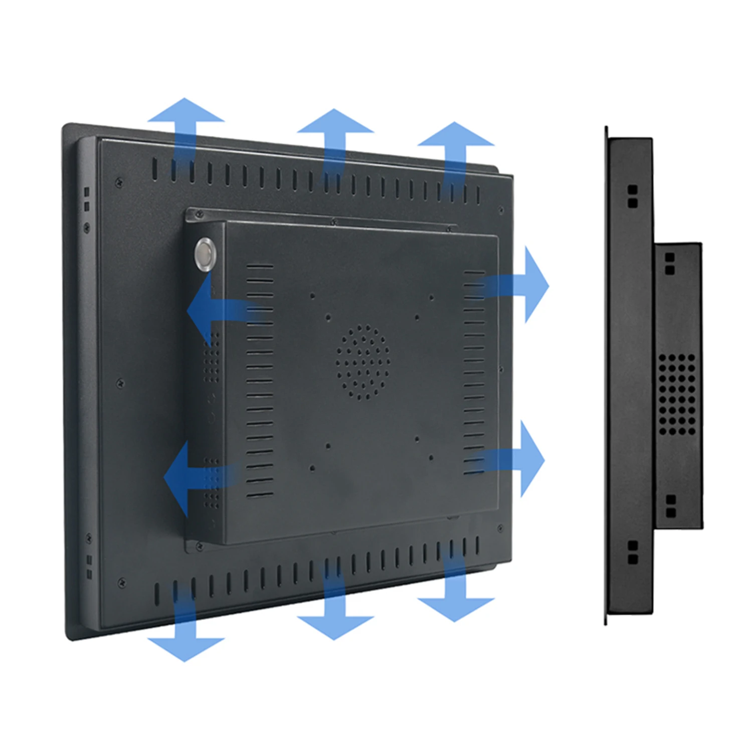 Painel de computador industrial de 21,5 polegadas PC AIO com tela de toque resistiva i3 i5 I7 com WiFi 2xCom 8 Gb RAM 250 Gb SSD para Win10